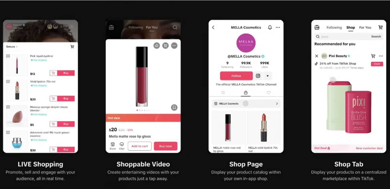 TikTok Shop 판매 진입점 4종